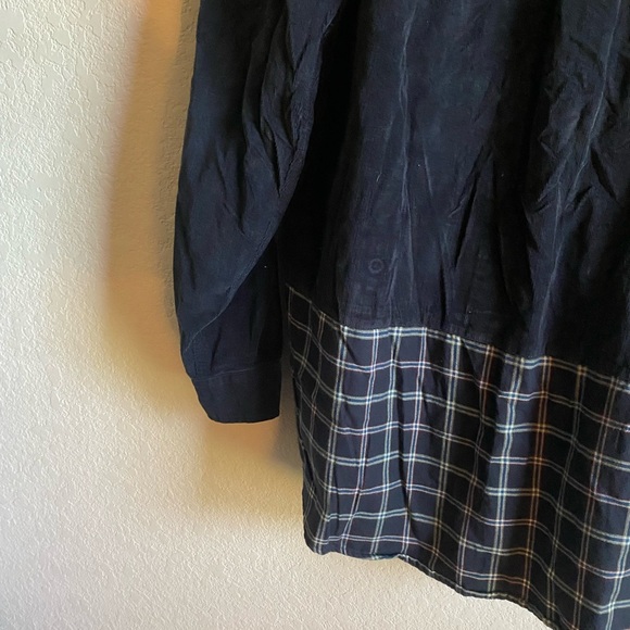 Vintage Tommy Hilfiger Y2K Mix Media Cord Plaid Preppy Academia Button Shirt XL - Picture 14 of 14